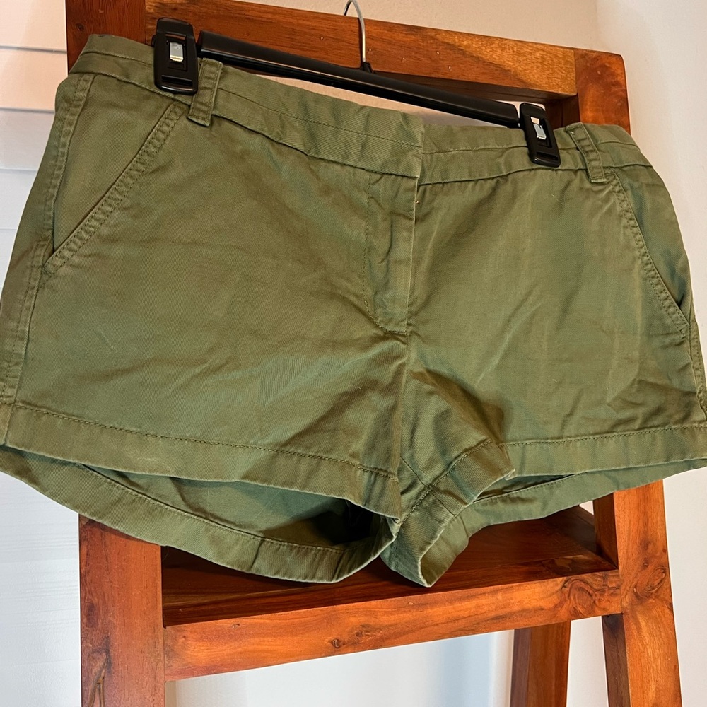 J. Crew Green Cargo Shorts Summer Essential